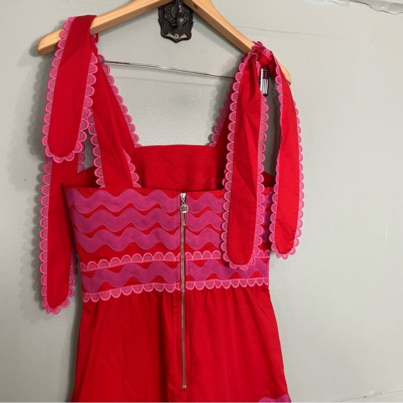 CeliaB‎ NWOT Jade Dress Red Midi Sundress Saturated XS - Picture 6 of 8